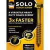 TIMCO Advanced Coach Screw | Hex Flange Head | Slash Point | Yellow | 8.0 x 40 | Box of 50 (840SCSY)