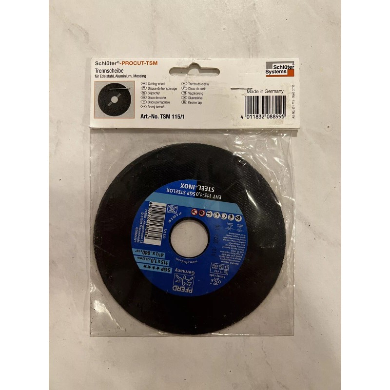 Schluter Systems PROCUT-TSM Cutting Wheel TSM115/1 , 4-1/2" (115 mm)