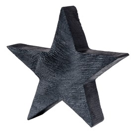 levandeo Decorative Wooden Star 14 cm Black Mango Decorative Table Decoration Mango Wood Decoration Stand Unique Wooden Star