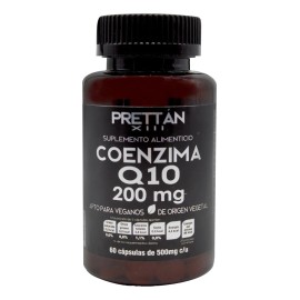 Coenzima Q10 Ubequinona Prettan 60 Capsulas 500 Mg