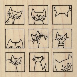 Art Stamps LM Cat Blocks, Black