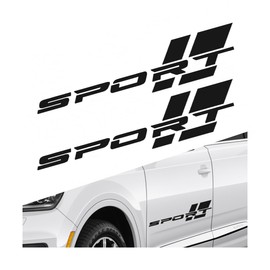 JNNJ Pack of 2 Car Door Sports Stickers, Car Door Body Side Stickers, Car Tuning Side Skirts Sticker, Universal Exterior Accessories for Automotive, Truck, Bumper, SUV, Motorcycle (Black)