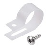 sourcing map 19mm Nylon R Type Cable Clip Wire Clamp