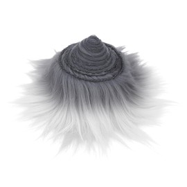 HXJDAM Grey Fur Fabric, 5x200 cm Shaggy Faux Fur Trim, Plush Grey Fluff, Craft Fur for Gonmes Beard Santa Claus Hair Dwarf Cosplay Costume DIY Craft Christmas Decoration