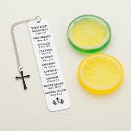 Baptism Gifts for Girl, Bible Book Accessories, Confirmation Gifts for Teen Girls Boys, First Communion Gifts, Christening Gifts Jesus Gifts Religious Gifts for Men Bible Bookmark Biblical Gifts