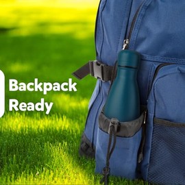 Botella de agua pequeña Volhoply de 350 ml, acero inoxidable, sin BPA, termo aislante de doble pared con forma de botella de refresco, mantiene frío  