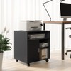 FITUEYES Printer Stand with Storage Adjustable Shelves, Wood Mobile Cart