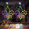 Rossesay 2 Pcs Mardi Gras Window Lights Mardi Gras Window