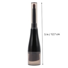 WOONEKY Double Ended Makeup Brush for Foundation Blush Concealer Eyeshadow Portable Travel Brush with Protective Cap for Daily Makeup Application