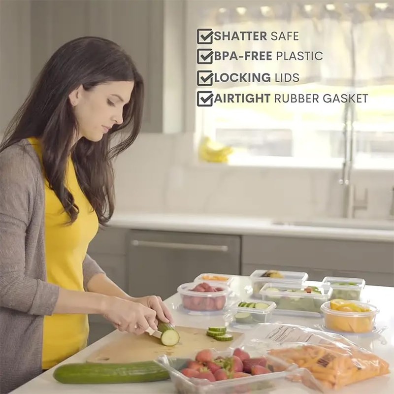 Pro 24-Piece Food Storage Containers Set | Airtight, Leakproof &