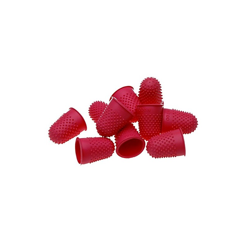 Quality Flexible Rubber Thimblette Red Size 00 14mm Finger Cone