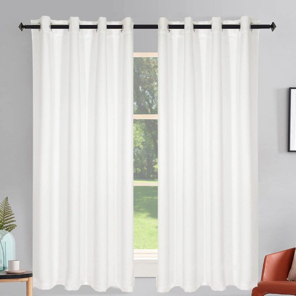 TOAVA DECO Blackout Curtains 63 Inch Length Energy Efficient Thermal