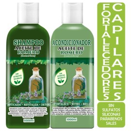 Shampoo Y Acondicionador Aceite De Romero 1l, Sin Sulfatos