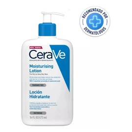 CeraVe Loción Hidratante Corporal y Facial para Piel Seca a Muy Seca con 3 Ceramidas Esenciales y Ácido Hialurónico, Hidratación 24 Horas, Textura