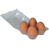 Supa Brown Rubber Poultry Eggs, Pack of 4. Encourage Hens
