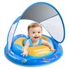 Baby Swimming Float,Anti-Rollover Design Baby Swim Ring,Extra Wide Baby Floaties