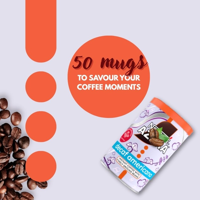Barista-Style Instant Decaf Americano Coffee – Smooth, Caffeine-Free, 90g Jars