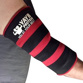 YAYB Protein Triple Ply Elbow Sleeves (pair) War Series - Strongman - Powerlifting - Demanding Strength Sports (Large)