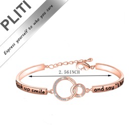 NA- in Memory of Bracelet Memorial Jewelry Sympathy Gift Remembering Loss of Loved One Gift Sometimes I Just Look Up Smile And Say I Know That Was You Rose Gold Bangle