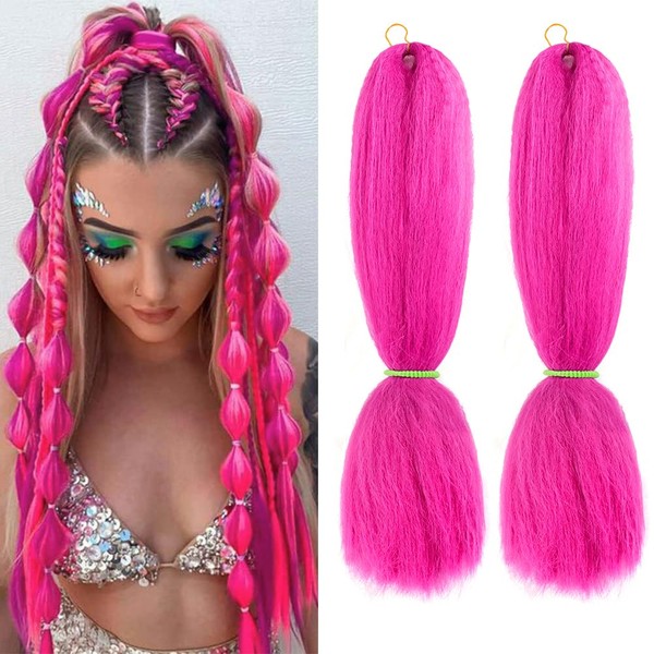 Pink Reddish Brown 30 Inch Braiding Hair Pre Stretched 400g/pack