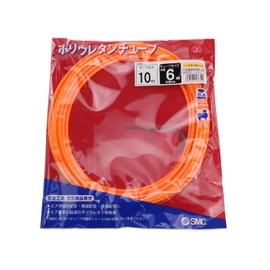 SK11 TU0604YR2-10 Polyurethane Tube Outer Diameter 0.2 inch (6 mm), Length 32.8 ft (10 m), Neon Orange, For Air Piping