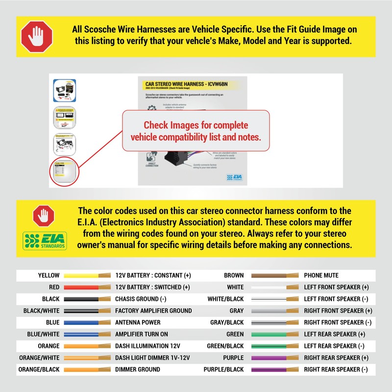 Scosche ICVW6BN Double DIN Radio Install Dash Kit Compatible with