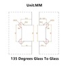 Heavy Duty Shower Glass Door Hinge,Solid One-Piece Precision Cast with