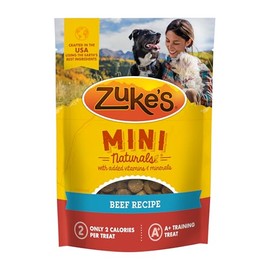 Zuke’s Mini Naturals Dog Training Treats for Dogs, Pet Treats made with Real Beef - 10 oz. Pouch