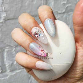 Blooming Handmade Nail Tips - Ballerina L / 블루밍 수제 네일팁 - 발레리나L
