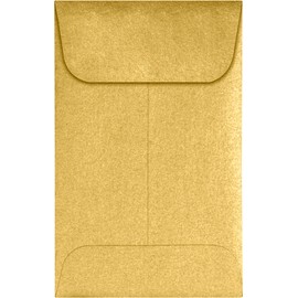 LUXPaper #1 Coin Envelopes | 2 1/4" x 3 1/2" | Gold Metallic | 80lb. Text | 50 Qty