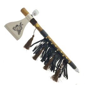 PS 19" Tomahawk Axe Hatchet with Pipe Function. for Camping, Home Decoration, Outdoor Sports Uses