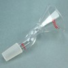 stonylab Powder Funnel with Offset Design, Borosilicate Glass with 24/40