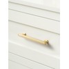 SORWDUREM 5 Pack 5 Inch(128mm) Brushed Gold Cabinet Pulls Drawer