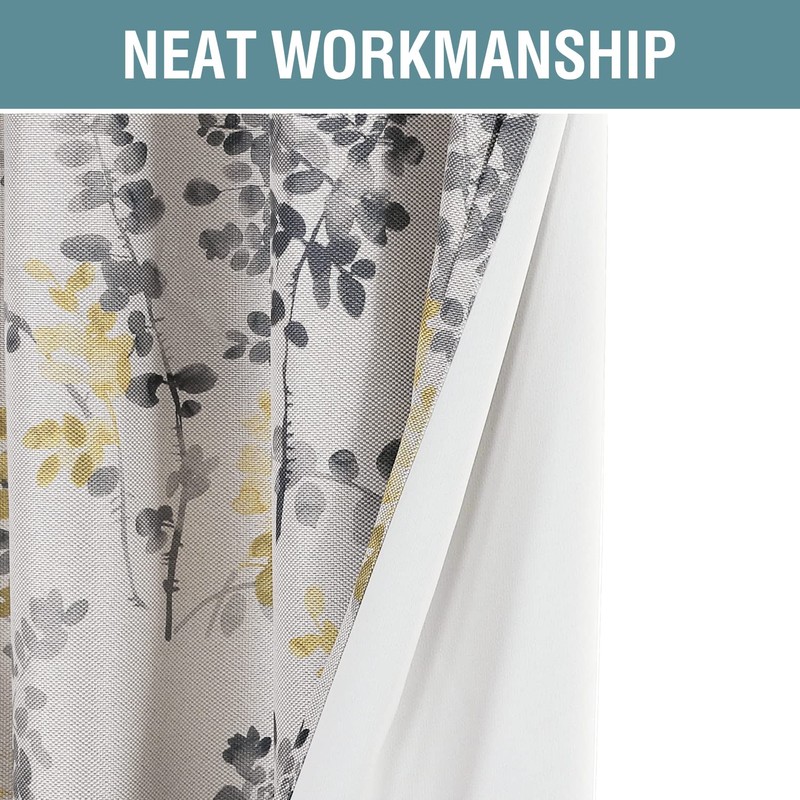 H.VERSAILTEX Linen Blackout Curtains 84 Inches Long Thermal Insulated Room