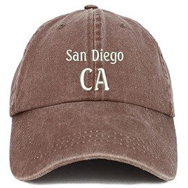 Trendy Apparel Shop San Diego CA Embroidered Pigment Dyed Washed Baseball Cap - Chocolate