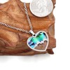 Yongxu Abalone Shell Heart Pendant Necklace with Mustard Seed |