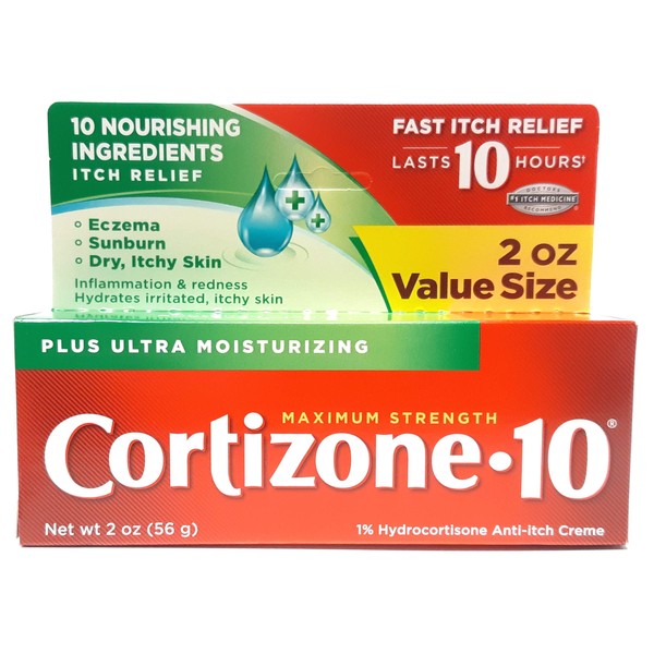 Cortizone 10 Hydrocortisone Anti-Itch Creme Plus-2, oz.