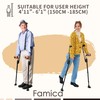 Famica Crutch for Adult (x1 Unit, Open Cuff) - Adjustable