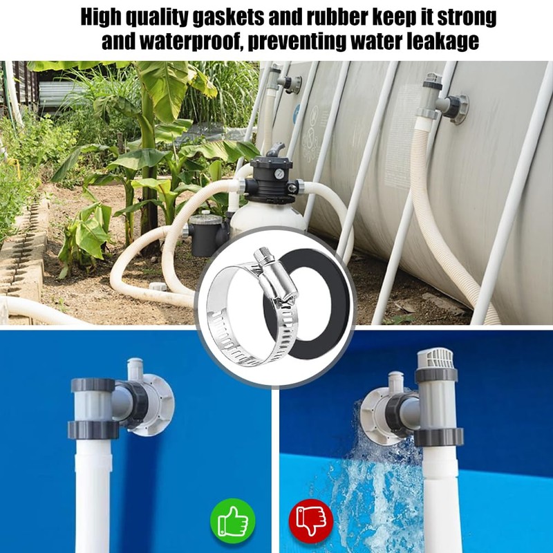 Uoimky Poolschlauch Adapter, 2 Stück Adapter A für Intex Pool