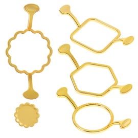 DOITOOL Flower Geometric Metal Wax Seal Molds 4pcs Set Craft Decorative Moulds