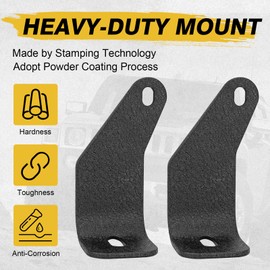 GLOBLED Light Bar Mounts Compatible with Hummer H3 26 Inch Or 30 Inch Curved Bumper Light Bar Mounting Brackets-2PCS