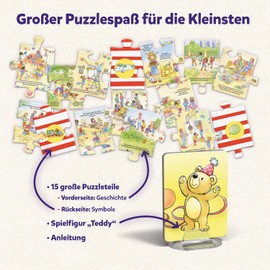 KOSMOS 683481 My First Story Puzzle My Girlfriend Conni, Conni Has Birthday, Interactive Puzzle, Join Story, 15 Large Puzzle Pieces for Children from 3 Years