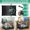 AIDERLY 2 Tier Dish Drainer Rack with Drip Tray Cutlery