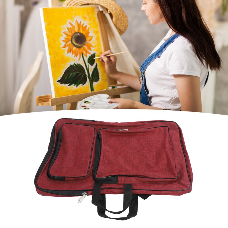 8K Kids Artwork Shoulder Bag Smoothing Zipper Waterproof Nylon Sketching