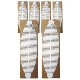 TMH Wholesale 6 Pack - 15.75 x 4.75 inch Double Sided Helix Fishtail Sublimation Wind Spinner