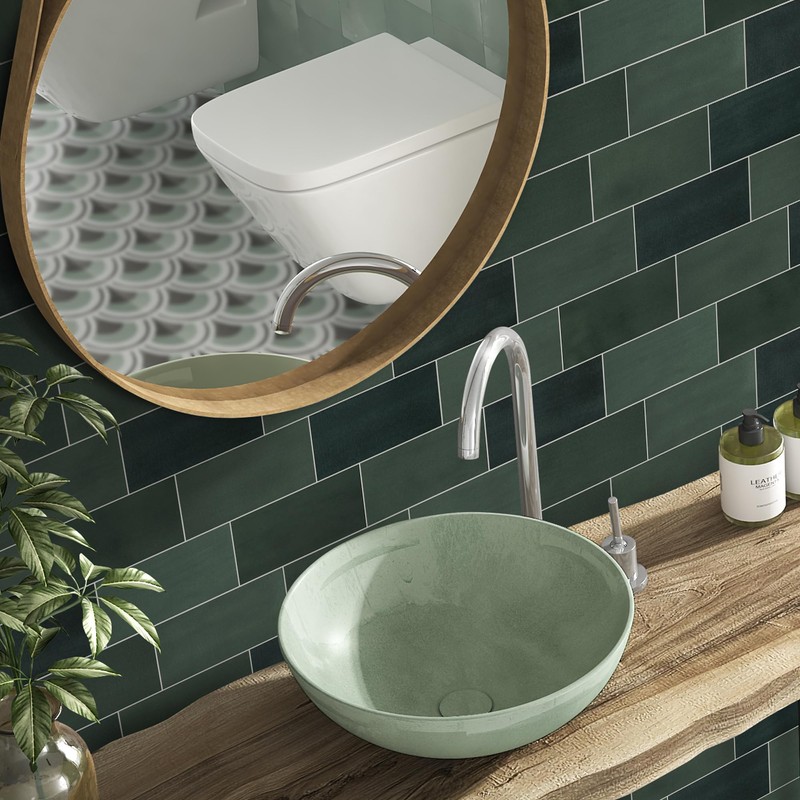 SUNWINGS 100-Sheet Subway Peel and Stick Backsplash Tile, 6" x