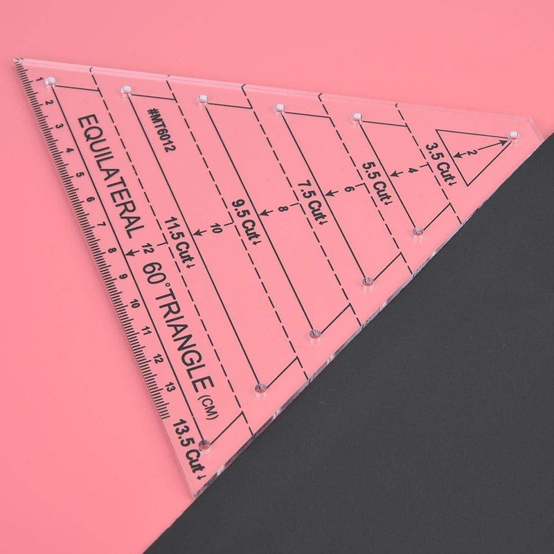 Quilting Ruler, Triangle Patchwork Ruler Acrylic Cutting Ruler Quilting Templates