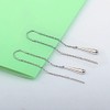 Meyiert 925 Sterling Silver Teardrop Drop Needle Drop Threader Pull