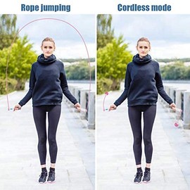 Jump Rope Digital Weighted Handle Workout Jumping Rope Training Fitness Adjustable Exercise Speed Skipping Rope for Men Women Children/Girls (Pink-B)