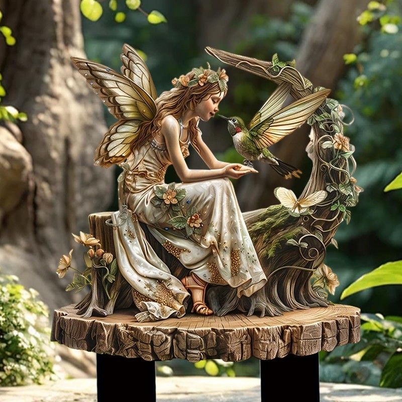 Ronyme Fairy Decorative Garden Stake Yard Sign for Pathway Outside